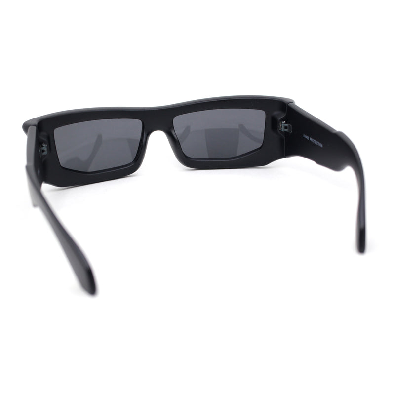 Trendy Devil Horn Thick Rectangle Plastic Flat Top Sunglasses