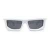 Trendy Devil Horn Thick Rectangle Plastic Flat Top Sunglasses