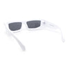 Trendy Devil Horn Thick Rectangle Plastic Flat Top Sunglasses