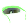 Retro Half Rim Visor Color Mirror Wrap Sport Oversized Plastic Sunglasses