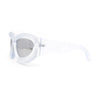 Exaggerated 90s Style Thick Bubble Frame Rectangle Curved Sport Plastic Sunglasses