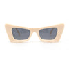 Womens Bold Angular Mod Thick Plastic Cat Eye Plastic Sunglasses