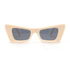 Womens Bold Angular Mod Thick Plastic Cat Eye Plastic Sunglasses