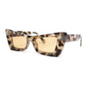Womens Bold Angular Mod Thick Plastic Cat Eye Plastic Sunglasses