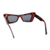 Womens Bold Angular Mod Thick Plastic Cat Eye Plastic Sunglasses