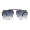 Mens Classic Mobster Rimless Metal Frame Rectangle Mafia Sunglasses