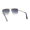 Mens Classic Mobster Rimless Metal Frame Rectangle Mafia Sunglasses