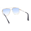 Mens Classic Mobster Rimless Metal Frame Rectangle Mafia Sunglasses