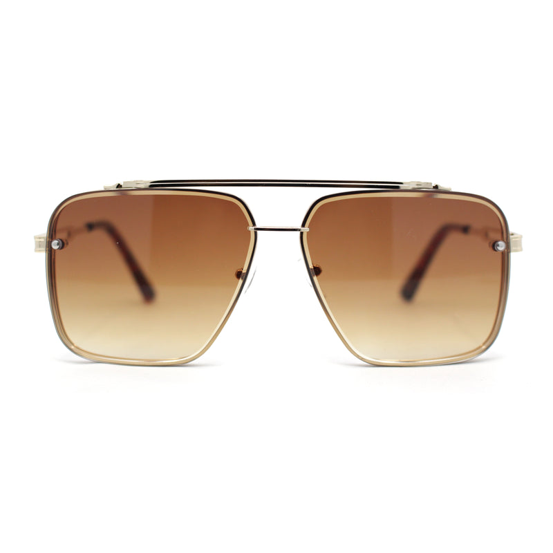 thumbnail image 2 of Women's Oversized Retro Mobster Flat Top Sunglasses – 80s 90s Boyfriend Style 2 of 5