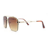 Mens Classic Mobster Rimless Metal Frame Rectangle Mafia Sunglasses