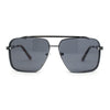 Mens Classic Mobster Rimless Metal Frame Rectangle Mafia Sunglasses