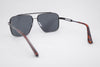 Mens Classic Mobster Rimless Metal Frame Rectangle Mafia Sunglasses