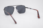 Mens Classic Mobster Rimless Metal Frame Rectangle Mafia Sunglasses