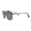 Mens Classic Mobster Rimless Metal Frame Rectangle Mafia Sunglasses