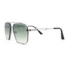 Mens Classic Mobster Rimless Metal Frame Rectangle Mafia Sunglasses