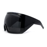 Super Oversized XXL Goggle Style Wrap Around Sport Plastic Sunglasses