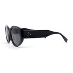 Womens Mod Fashion Round Thick Temple Plastic Chic Sunglasses