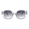 Womens Mod Fashion Round Thick Temple Plastic Chic Sunglasses