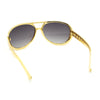 Iconic Rock and Roll Flashy Metallic Finish Plastic Racer Sunglasses