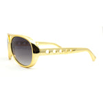 Iconic Rock and Roll Flashy Metallic Finish Plastic Racer Sunglasses