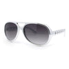 Iconic Rock and Roll Flashy Metallic Finish Plastic Racer Sunglasses