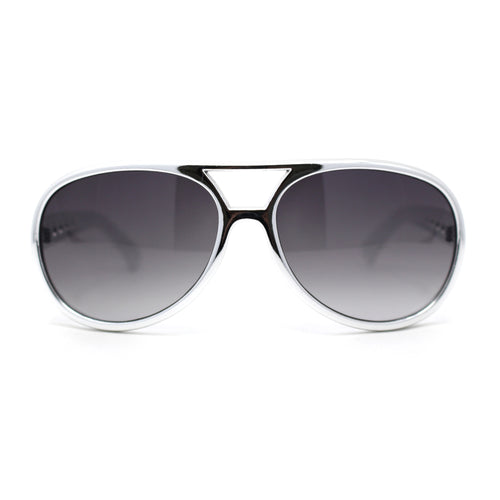 Iconic Rock and Roll Flashy Metallic Finish Plastic Racer Sunglasses