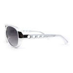 Iconic Rock and Roll Flashy Metallic Finish Plastic Racer Sunglasses