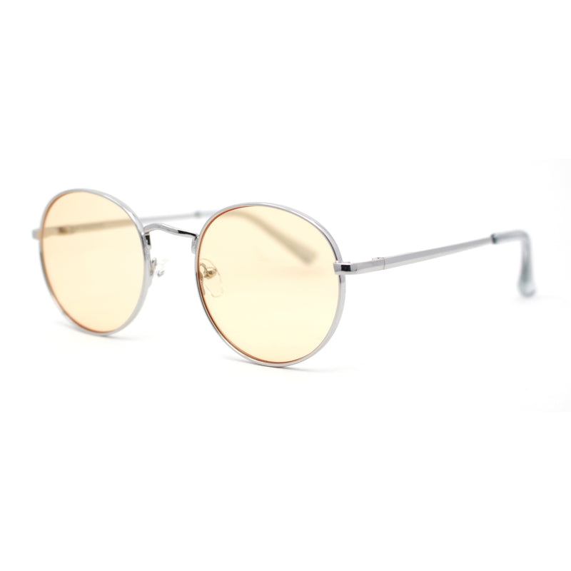 Small Micro Round Metal Rim Retro Dad Fashion Sunglasses