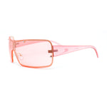 Classic 90s Curved Wrap Rimless Shield Italian Style Metal Rim Sunglasses
