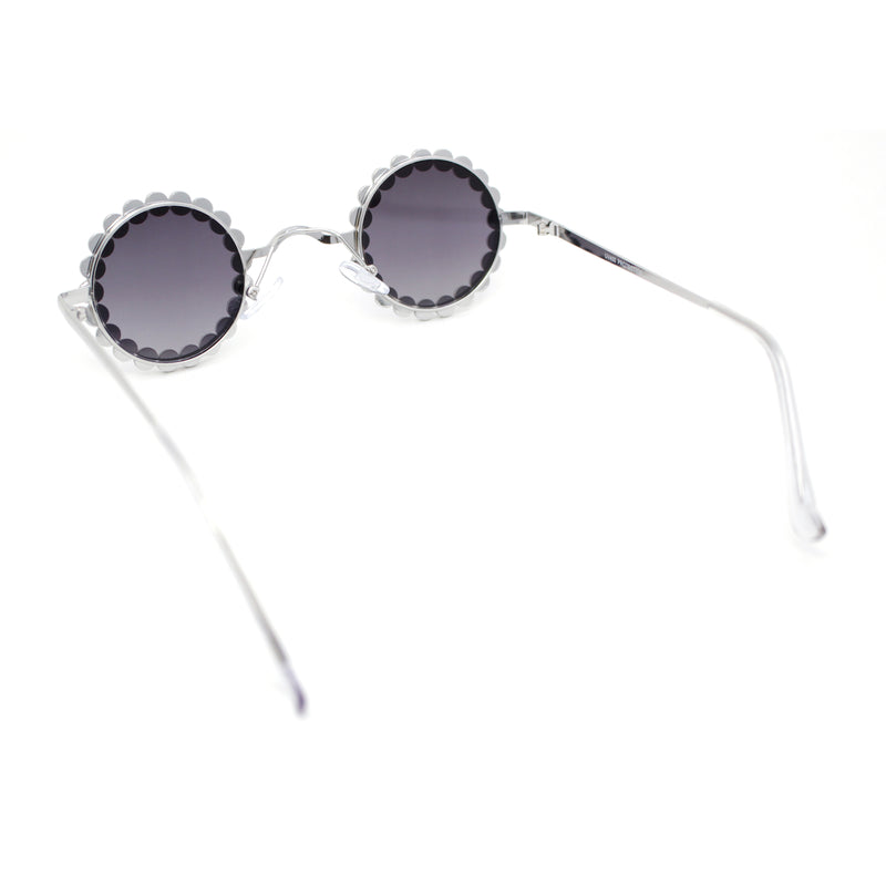 Large Rhinestone Rim Micro Small Hippie Round Circle Lens Metal Sunglasses