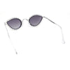 Large Rhinestone Rim Micro Small Hippie Cat Eye Metal Sunglasses