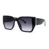 Womens Classy Designer Style Squared Subtle Cat Eye Plastic Sunglasses