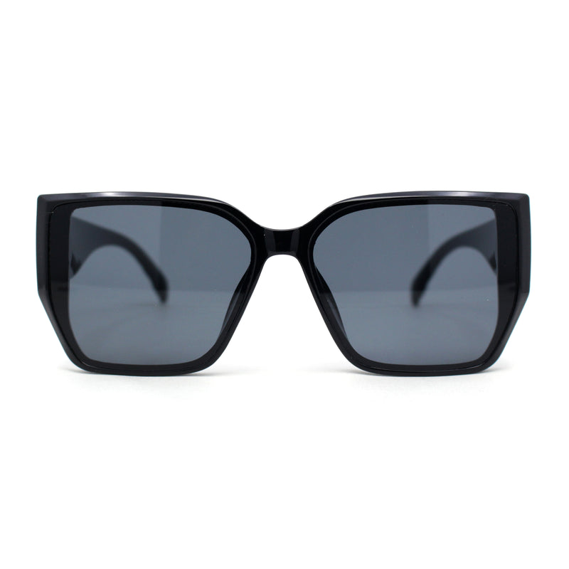 Womens Classy Designer Style Squared Subtle Cat Eye Plastic Sunglasses
