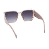 Womens Classy Designer Style Squared Subtle Cat Eye Plastic Sunglasses