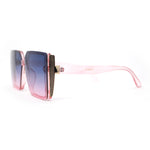 Womens Classy Rimless Plastic Squared Butterfly Diva Sunglasses