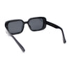 Womens Classy Narrow Rounded Rectangle Rimless Glitter Plastic Sunglasses