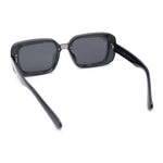 Womens Classy Narrow Rounded Rectangle Rimless Glitter Plastic Sunglasses