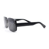 Womens Classy Narrow Rounded Rectangle Rimless Glitter Plastic Sunglasses