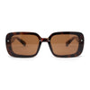 Womens Classy Narrow Rounded Rectangle Rimless Glitter Plastic Sunglasses
