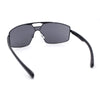 Mens Oversized Luxury Metal Rim Shield Classy European Fashion Sunglasses