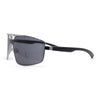 Mens Oversized Luxury Metal Rim Shield Classy European Fashion Sunglasses