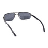 Polarized Antiglare Mens Rimless Rectangle Metal Rim Agent Sunglasses