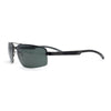 Polarized Antiglare Mens Rimless Rectangle Metal Rim Agent Sunglasses