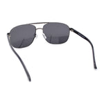 Polarized No Glare Mens Large Rectangle Metal Rim Racer Agent Sunglasses