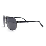 Polarized No Glare Mens Large Rectangle Metal Rim Racer Agent Sunglasses