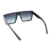 Colored Mirror Squared Rectangular Rimless Shield Plastic Fashion Sunglasses