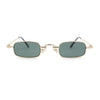 Vintage Style Retro Micro Rectangular Metal Rim Hippie Fashion Sunglasses