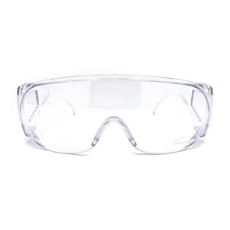ANSI Z87.1 Fit Over Oversized Shield Clear Safety Glasses