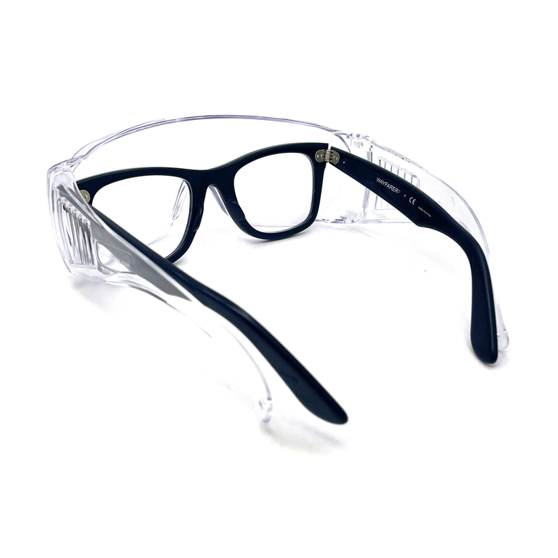 ANSI Z87.1 Fit Over Oversized Shield Clear Safety Glasses