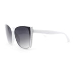 Womens Simple Oversized Cat Eye Designer Fashion Plastic Diva Sunglasses